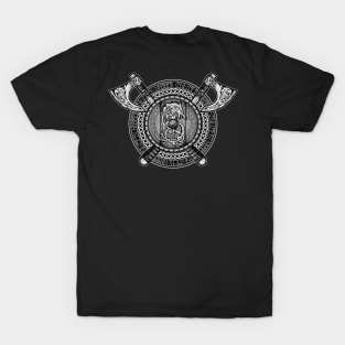 Fenrir Viking Shield (Grayscale) T-Shirt